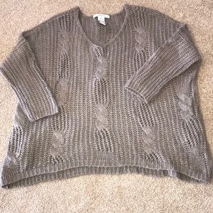American Rag taupe oversized sweater size small